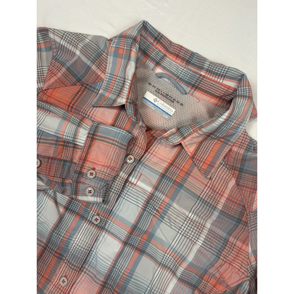 Columbia Shirt Omni-Shade Long Sleeve Button-Up Hiking Outdoor Womens Large